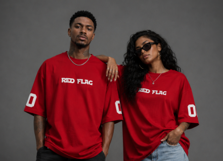 Men's Cherry Red Oversized T-Shirt - Premium Cotton