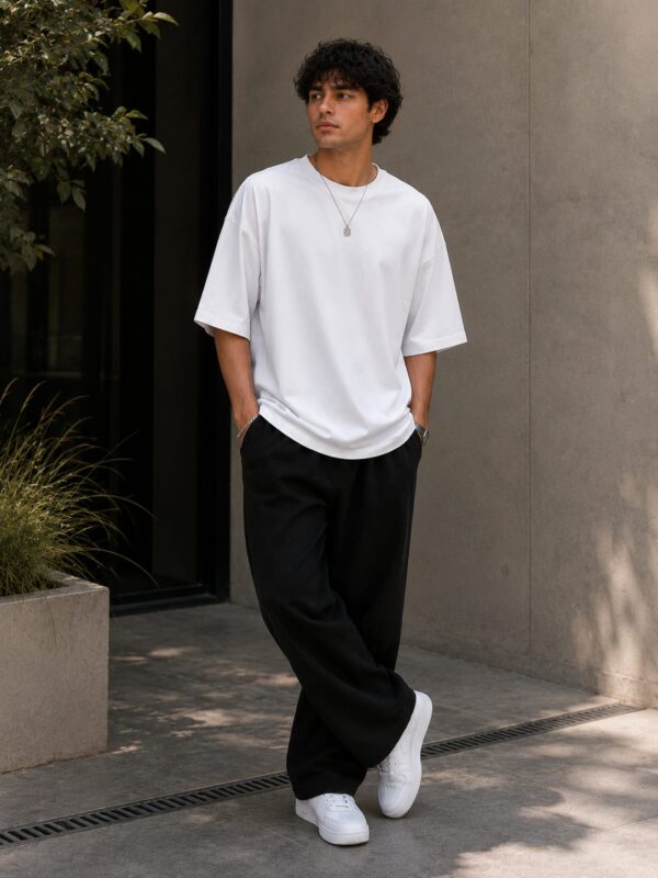 Men's Premium Cotton Oversized white t-Shirt | WEARPAP