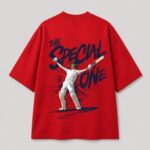 Cherry Red Oversized T-shirt - Ben Stokes Edition
