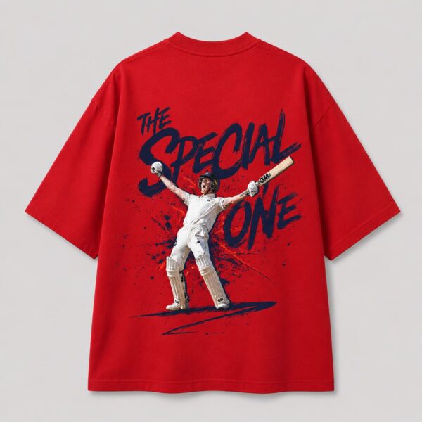 Cherry Red Oversized T-shirt - Ben Stokes Edition