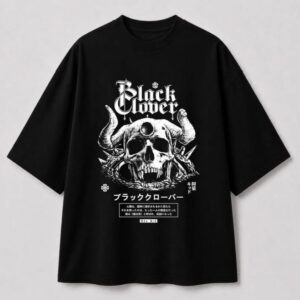 Men's Oversized Black Tshirt with Solid Black Print | WEARPAP