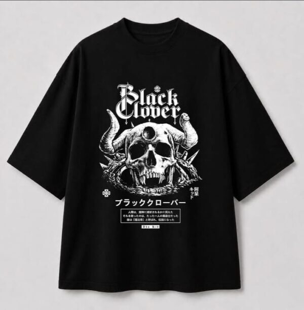 Men's Oversized Black Tshirt with Solid Black Print | WEARPAP