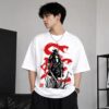 Men's Oversized White Tshirt with Black Print | WEARPAP