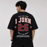 Men’s Oversized Black Tshirt with classic Back Print | Wearpap