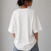 Women's Oversized White Printed Tshirt